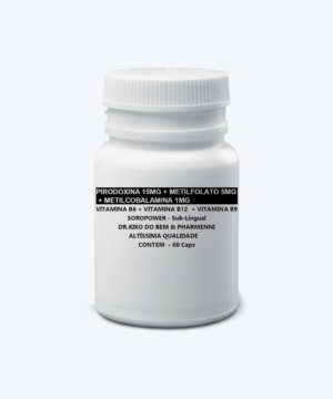 Vitaminas 3X1 Sub-Lingual -> B9 (METILFOLATO) 5MG + B6 (PIRODOXINA) 15MG + B12 (METILCOBALAMINA) 1MG