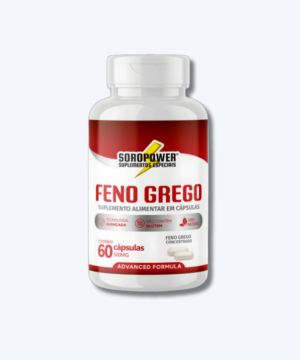 FENO GREGO 500MG SOROPOWER 60 CÁPSULAS MELHORA TESTOSTERONA LIBIDO