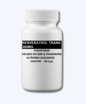 RESVERATROL TRANS 60 CÁPSULAS 300MG SOROPOWER MATÉRIA PRIMA IMPORTADA