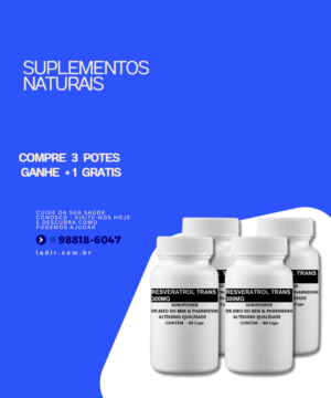 RESVERATROL TRANS 60 CÁPSULAS 300MG SOROPOWER MATÉRIA PRIMA IMPORTADA - Image 3