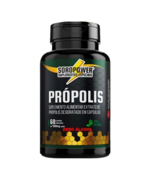 PRÓPOLIS SOROPOWER 60 CÁPSULAS 400 MG ZERO ÁLCOOL MELHOR DO BRASIL